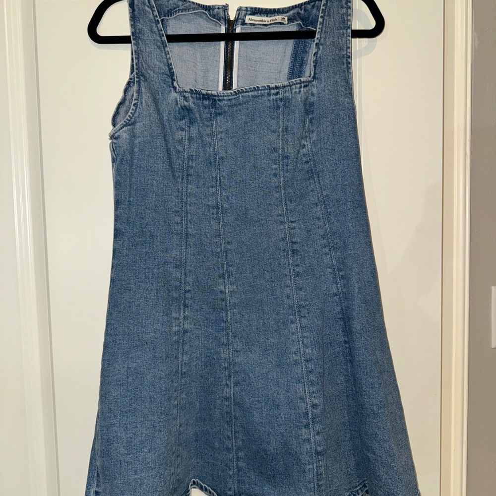 Abercrombie & Fitch Blue Denim Midi Dress